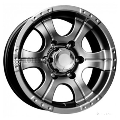 K&K Байконур Джип-рейд (КС465) Дарк платинум 8x16/5x139.7 D110.1 ET-15  